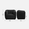Rosa Fabric Sofa (Black)