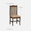 Sleev Sheesham Wood Dining Chairs in Provincial Teak Finish Set of 2