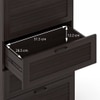Bennis Engineered Wood Chest of 5 Drawers in Dark Walnut Finish