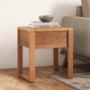 Linnea Solid Wood Side Table in Amber Walnut Finish