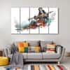 The Castle Decor Krishna Ji Wall Painting Wooden Framed 27x48 Inch (Style 3)