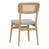Scandinavian Arlo Dining Chair Beige Natural Wood Finish