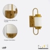 Oasis Glass And Metal Wall Light