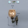 Devansh Metal Electric Wall Light in Antique gold Colour with Lavender Shade Count of 1 Light