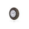 Asher Brown Colour Engineered Wood Distress Finish Dotted wall Clock by Disoo Fashions