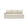 Apollo Compact Sofa (Colour : Pearl, Cushion : Hard, Back Type : Regular, Seating Capacity : Right Aligned 3 Seater + Right Aligned Chaise + Ottoman)