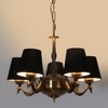 Devansh Gold Antique Wall Mounted Lamp With Black  Cotton Shade
