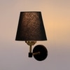 Devansh Metal Electric Wall Light in Black Colour with Black Shade Count of 1 Light