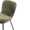 Pine Fabric Dining Chair in Green Colour