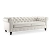 Winchester 3 Seater Half Leather Sofa in White Colour