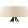 Tylee Off White Fabric Shade Table Lamp with Black Iron Base