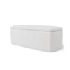 Jalo  Boucle 2 Seater Ottoman Bench with Storage  in White Color