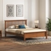 Raynor Solid Wood Queen Size Bed Without Storage (Amber Walnut Finish)