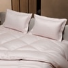 Stoa Paris Comforter Set Double Bed, 300TC Satin Double Bed Comforters in Blushing Pink