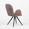 Cotton Fabric Dining Chair in Pink Colour