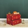 D'Dass Multi Color Mdf and Sheesham Wooden Temple With Cabinet For Pooja