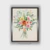 Beige Red Framed Folk Canvas Wall Prints Canvas Wall Prints Set of 1 Multicolor Matte