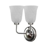 Devansh Metal Electric Wall Light in Steel Colour with White Shade Count of 2 Lights