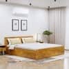 Hexa Engineered Wood Modern Queen Bed With Headboard With Storage In Giant Wood