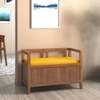 Rhodes Solid Wood Bench In Amber Walnut Finish