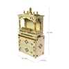 D'Dass Multi Color Mdf and Sheesham Wooden Temple With Cabinet For Pooja