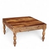 Sydney Sheesham Wood Contemporary Square Coffee Table In Natural Teak Finish