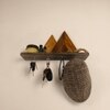 Solitaire Wooden Wall Shelf Organiser With Key Holders