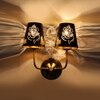 Devansh Metal Electric Wall Light in Gold Colour with Black Shade Count of 2 Lights