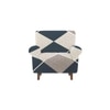 1 Seater Navy Cubes Sofa Cover