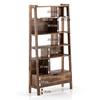 Alberto Solid Wood Bookshelf in Teak Finish