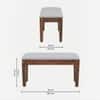 Arbor 4 Seater Dining Set with Cushioned Bench in Ice Blue Colour