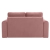 Baruna 2 Seater Velvet Pull Out Sofa Cum Bed with Storage In Peach Color