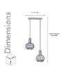 OPALINE Blue Glass Globe Single Light Hanging Light