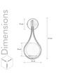 Birds Single Light Wall Fitting In Black  Finish With Opal Frosted White Glass