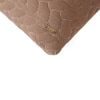 Uzoma Chestnut  And Linen Quilted Cotton Cushion Cover 20X20 Inches
