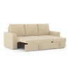 Kowloon Sectional 3 Seater Pull Out  Sofa Cum Bed with Storage In Birch Beige Colour