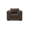 Trissino 1 Seater Luxury Italian Leather Sofa In French Roast