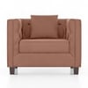 Windsor Premium 1 Seater Fabric Sofa in Mocha Mouse Velvet Colour