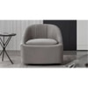 Chrishun Solid Wood Accent Chair in Grey Colour