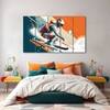 The Castle Decor Sports Art Wall Painting Wooden Framed Digital Painting 27x48 Inch (Style 4)