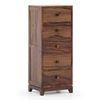 Magellan Solid Wood Chest of 5 Drawers in Teak Finish