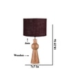 Devansh Brown Jute Table Lamp With Wood Natural Base (7X18.25 Inches)-17