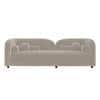 Homro Velvet 3 Seater Sofa in Cream Colour