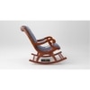 Sydnie Solid Wood Rocking Chair in Grey Colour