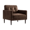 Clark PU Leather Armchair in Dark Brown