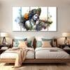 The Castle Decor Krishna Ji Wall Painting Wooden Framed 27x48 Inch (Style 22)
