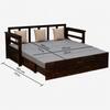 Shri Art Solid Wood Sofa Cum Bed in Provincial Teak
