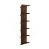BLUEWUD Cadlic Engineered Wood Wall Decor Multi-Tier Corner Shelf Display Rack Decorative Hall D�cor for Living Room Home Furniture 6 Shelves (Brown Maple)