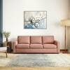 Apollo Compact 3 Seater  Fabric Sofa In Mocha Mousse Velvet Colour
