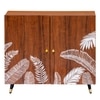 Adore Shoe Cabinet for 12 Pairs with Forest Print – Decorative Wooden Shoe Storage Cabinet